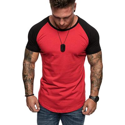 China Anti-Wrinkle Fashion Summer Sports Color Matching Top Loose Casual Fashion T-shirt Men's Short Sleeve T-Shirt for sale