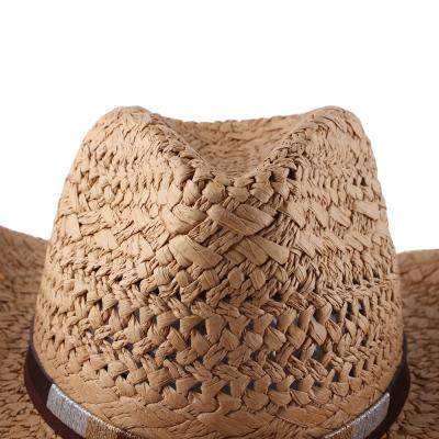 China Professional Modern Sun Hat Straw New Style Character Design Customization Spring Summer Western Cowboy Hat for sale