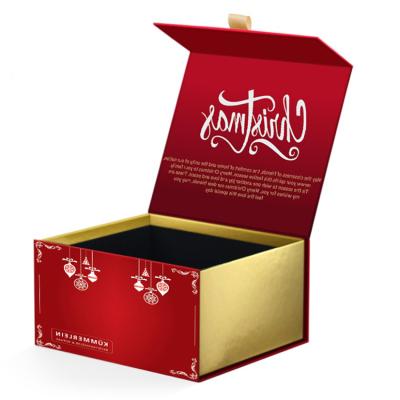 China Recyclable Custom Printing Christmas Folding Logo Cardboard Cajas De Carton Gorgeous Gift Box for sale