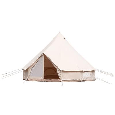 China Straight Tie Type Outdoor High Quality Indian Family Camping Tent 3-4 Person Pyramid Bell Tepe Tents for sale