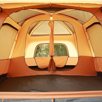 China Tube Type Tent Stake Large Family Glamping Tent Outdoor Camping Tents 6+ Person Traveling Tent for sale