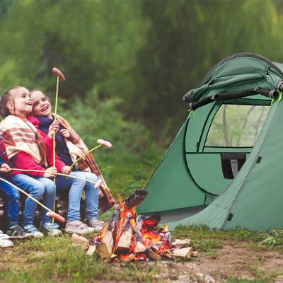 China Straight Tying Type - 2 People Behind Free Ready To Open Tent Boat Type Outdoor Waterproof Camping Tent For Hiking for sale