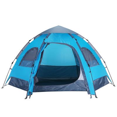 China Tube type tent stake 3-4 person tent automatic instant family outdoor camping tents waterproof for sales easy setup for sale