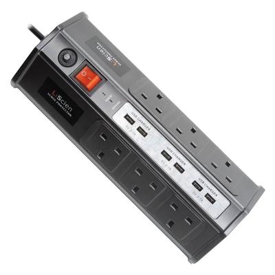 China Residential / General Purpose 6 Plug USB Charger Surge Protector UK Power Supply Card for sale