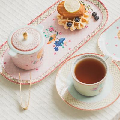 China Viable Peacock Bone China Teapot Set Ceramic Coffee Cup Set Afternoon Tea Sets Elegant Gift Box Packaging for sale