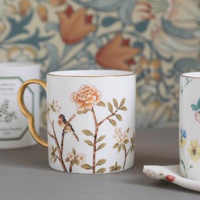 China China Manufacture Good Price Professional Type Of Traditional Chinese New Wholesale Porcelain Coffee Tea Cups With Gold Handle for sale