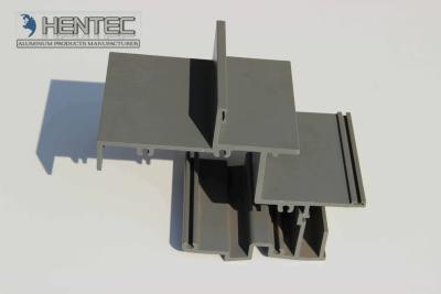 China 6061 - T6 extruded aluminium window profiles  with 60 - 80um Film thickness for sale