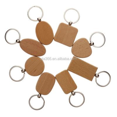 China Promotion Gift Wholesale Blank Logo Printed Olive Wood Keychain Pink Wooden Custom Key Chain Cut To Shape Design Wooden Key Chain Leather for sale