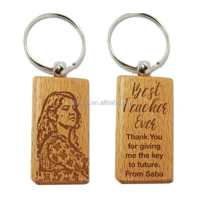 China Wholesale Tassel Wooden Key Decoration Ring Custom Design Wood Leather Key Chain Customized Logo Wood Leather Keychain Blank for sale