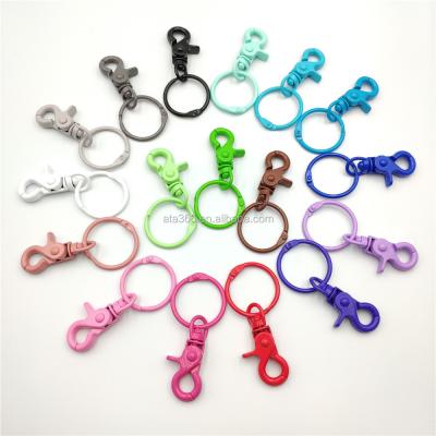 China Eco-Friendly Metal Snap Hook Swivel For Dog Pet Dog Chain Hook Cheap Colorful Metal With Split O-ring for sale