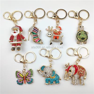 China High Quality Rhinestone Cute Bear Key Chain Animal Key Chain Bag Charms Jewelry for sale