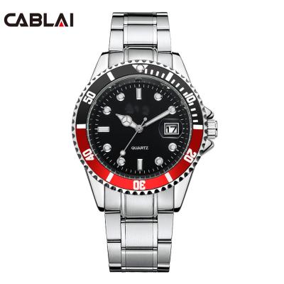 China Day/date men fashion business stainless steel clock relogio to military quartz mens sports watch date watches for sale