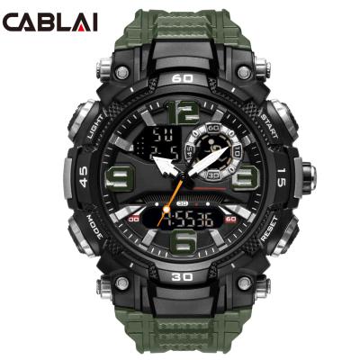 China New 2021 Chronograph Men's Cool Fashion Watch Leisure Outdoor Sports Waterproof Electronic Japanese Watches for sale