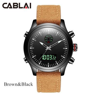 China Day/Date Waterproof Luminous Hands Men Timing Multifunctional Watches OEM Design Electronic Customized Wristwatches for sale