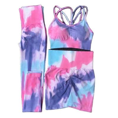 China Wholesale Seamless Cheap Custom Made Women Activewear Fitness Workout Clothes Link Dye Set Yoga Wear for sale