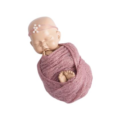 China New anti-static children's photo studio photo props baby photography summer mohair wrapped fabric with headdress manufacturers wholesale for sale