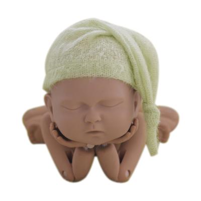 China Fashion Newborn Photography Apparel Cute Shape Hats For Baby Photos Baby Mohair Knitted Long Tail Hats for sale