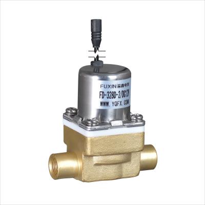 China FD-138D-2 Electric Operated Brass Faucet 3v Solenoid Valve Automatic Urinals Flow Without Diverter In Commercial WC for sale