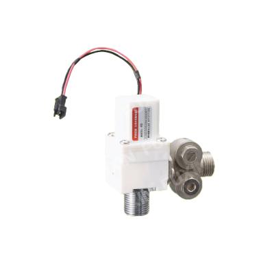 China General DC 5V 12V 24V Volt Hydraulic Pump Urinals Water Flush Apparatus Solenoid Valve With Water Filter Flow Regulator for sale