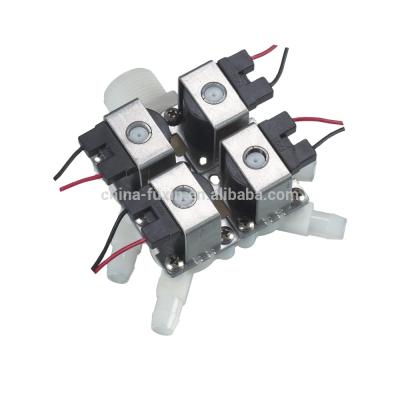 China General Washing Machine Parts Water Multi-way Outlet Four Outlet Water Solenoid Infrared Sanitary Farm Irrigation System for sale