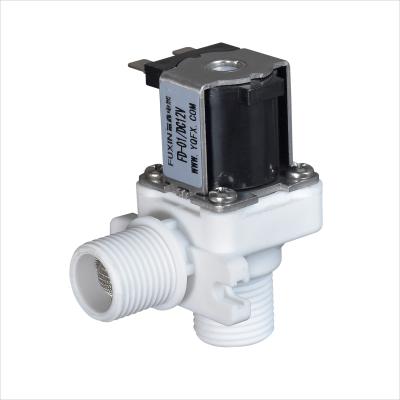 China AC110v 220v Hotel DC 24v 12v Plastic Washing Machine Inlet Solenoid Valves For Water Normally Closed for sale