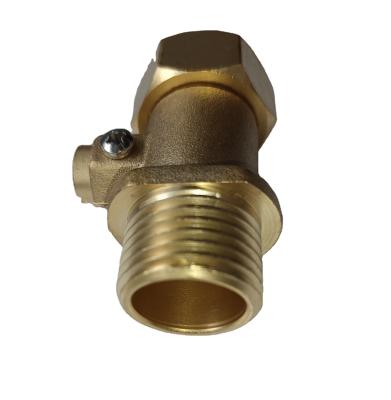 China Bath Kitchen Water Control 1/2 Inch Water Check Valve Brass Pickling Plumbing Connector With Loose Joint Inlet Male Tread Outlet for sale