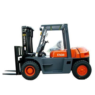 China Eastwell Hotels 5 tons ES50 diesel forklift pneumatic new style forklift for sale