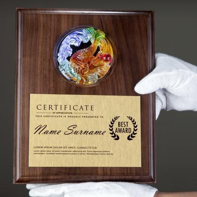 China Unique Hot Sale Popular Design High-quality Wooden Plaques Awards Company Sports Award Trophy for Wholesale for sale