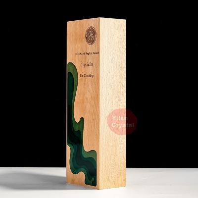 China Europe Hot Sale Customized Engraving Wooden Plaque Trophy For Business Souvenir for sale