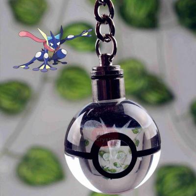 China New Europe 30mm Design Greninja k9 Ball Crystal Keychain For Present Wholesale for sale