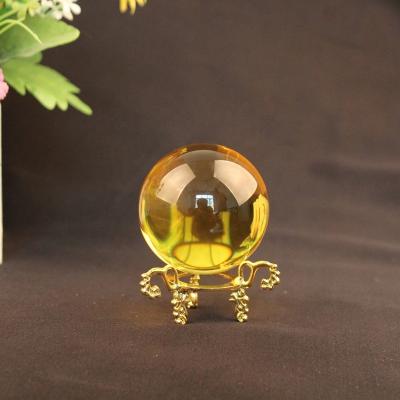 China Free Shipping Hot Selling Crystal Ball Colorful Solid Yellow From Europe for sale