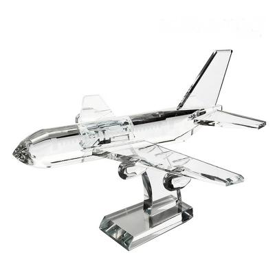 China Wholesale New Design Crystal Aircraft Crystal 3D Model For Model Fan Attractive Club Souvenirs From Europe for sale