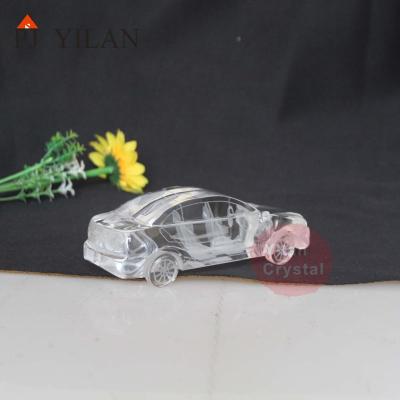 China China Delicate Design Wholesale Transparent Car Crystal Car Model For Model Collector Glass Souvenirs for sale