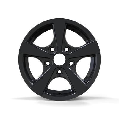 China Used Trailer Truck Factory Wholesale 6jx13 5X112 Caravan Black Color Aluminum Alloy Wheel Rim With Custom Design for sale