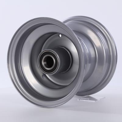 China High Quality 7.00x8 Steel Silver/White Precision Steel Wheel Rims Garden Mower Rims With Hubs for sale