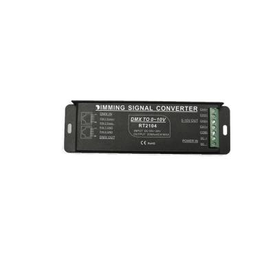 China DMX To Signal Converter 0/1-10V RJ45/LED Screw Terminal Dimming Signal Converter for sale