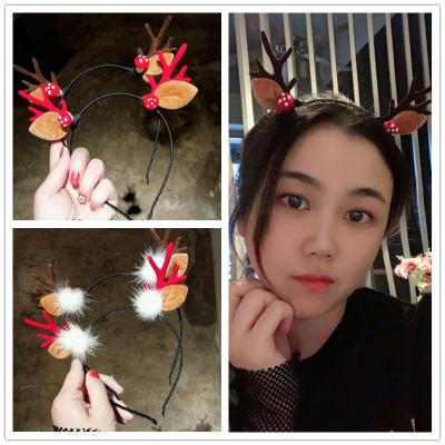 China Modern minimalist elk headband antlers senator sweet and cute children's dress headband girl heart hair ball hair accessories for sale