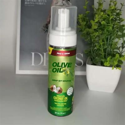 China Private Label Strong Hold Olive Oil Infused Styling Foam For Curly Hair for sale