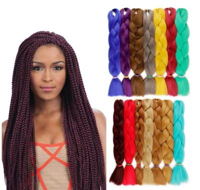 China 100g de cabelos sintéticos Jumbo de trança para mulheres negras Bomb Twist Crochet extensões de cabelo à venda