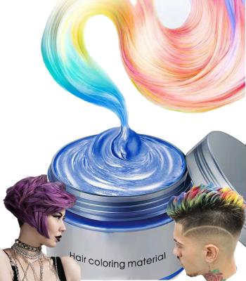 China 9 Colors Elastic Styling Hair Wax For Man And Woman Temporary Hair Color Wax for sale