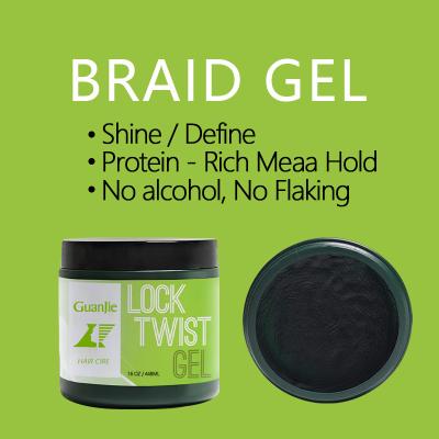 Κίνα Τρίχωμα Gel Μακροχρόνια Edge Control Gel μαλλιά 16oz Οργανική θρεπτική στυλ στερεοποίηση Τρίχωμα Extra Hold Locking Gel προς πώληση