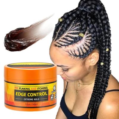 China Hoogwaardige haarwas zonder merk High Shine Pomade Super Strong Hold Twist Gel Edge Control Te koop