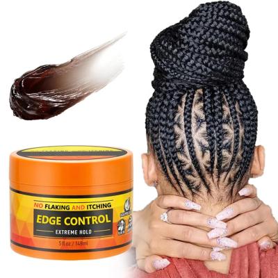 China long Lasting 24 Hours Hair Styling Edge Control Wax Alcohol Free Fast Drying No Residue All Day Shape Hairstyle Gel For 4C Curl for sale