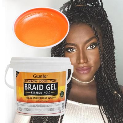 China Big Size No Residue Braid Locking Gel Strong Maximum Hold Gel Wax Hair Care For Dreadlocks Silky Shine Wave Pomade for sale