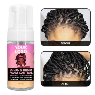 China Braid Mousse Moisturizing Hair Mousse No Flake Extra Hold High Shine Styling Mousse For Braids Twists Locs for sale