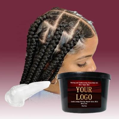 China 24 Hour Edge Control Wax Smoothing Long Lasting Styling Gel Pomade For Tames Styling Pomade Wax For Natural Hair for sale