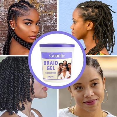 China Private Label Braiding Edge Control Hair Gel Hair Wax No Flaking Twist Neat Braid Conditioning Shining Hair Gel Edge Control Gel for sale