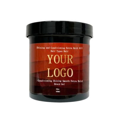 Κίνα Φυσική μαλλιά Pomade Hair Styling πλέξιμο τζελ ιδιωτική ετικέτα 8oz Edge Control τζελ για γυναίκες λάμψη πλέξιμο τζελ για όλους τους τύπους μαλλιών προς πώληση