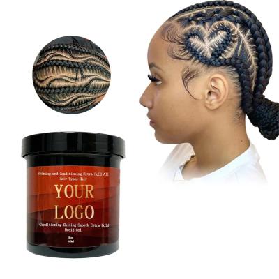 China Braids Twists Braid Gel Extreme Hold Adds High Shine Edge Control Hair Wax Gel Locs Professional Performance Baiding Gel for sale