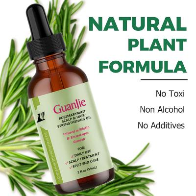 China Custom Logo 60Ml Haarwachstumsöl Privatetikett Vegan Bio Argan Rosmarinöl Haarwachstum für Anti-Verlust Wiederaufbau Kopfhautpflege zu verkaufen